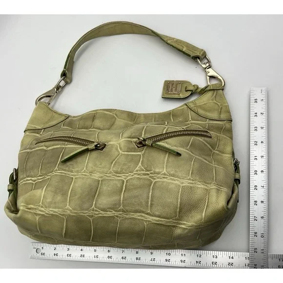 Vintage Dooney & Bourke Leather‎ Pistachio Green Hobo Shoulder Bag - Picture 9 of 9